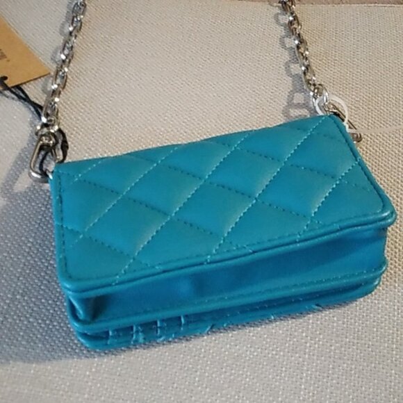 Steve Madden MINI Brilly Cedar Green Flap Card Case Crossbody Wallet NWT - Picture 5 of 6